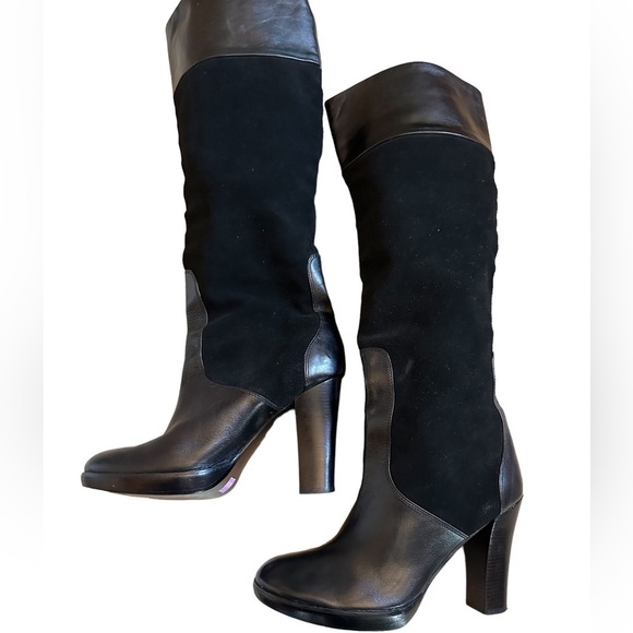 Steven by Steve Madden Leather & Suede Knee High Boots - Picture 1 of 14